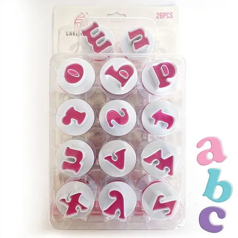 Cake Craft Large Lowercase Alphabet plunger cutter set