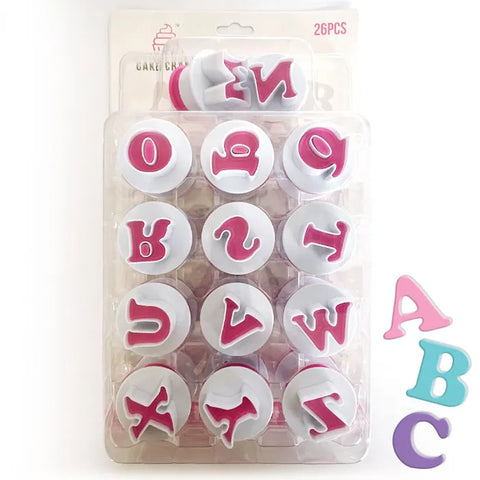 Cake Craft Large Uppercase Alphabet plunger cutter set