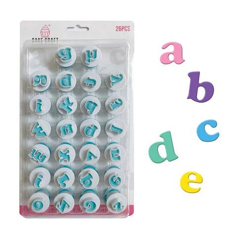 Cake Craft Mini Lowercase Alphabet plunger cutter set