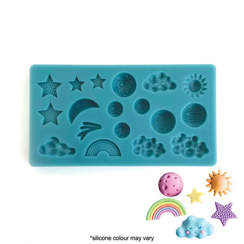 Cloud, Moon, Stars and Space Silicone Mould