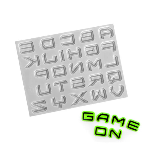 Science / Gamer Uppercase Alphabet Silicone Mould