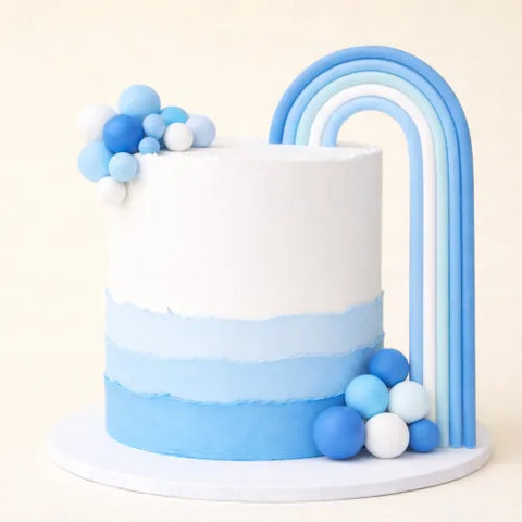 Wish Blue Rainbow Cake Topper
