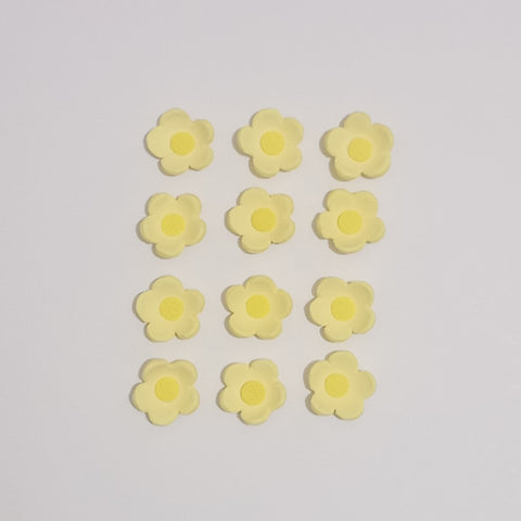 Sugar Blossom Flowers Small - Yellow (12 pack)