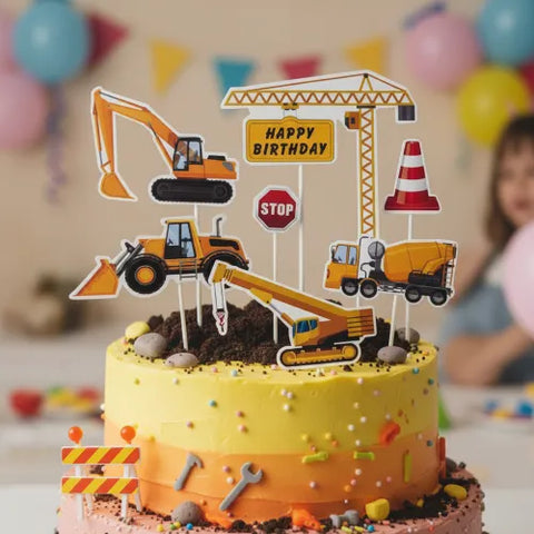 Wish CONSTRUCTION cake topper set (7 piece)