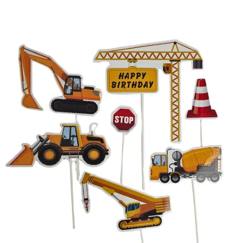 Wish CONSTRUCTION cake topper set (7 piece)