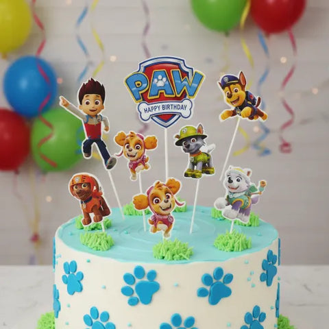 Wish PAW PATROL cake topper set (8 piece)