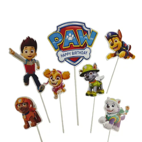 Wish PAW PATROL cake topper set (8 piece)