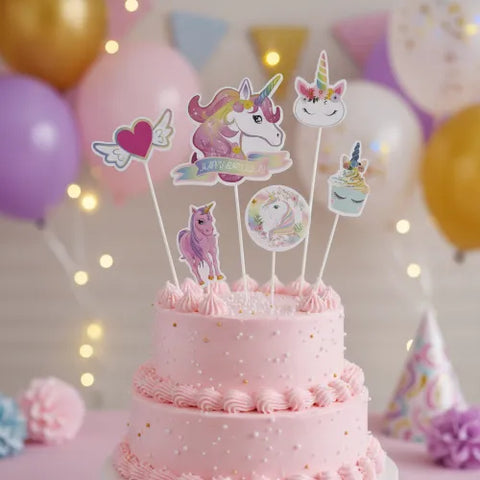 Wish UNICORN cake topper set (6 piece)