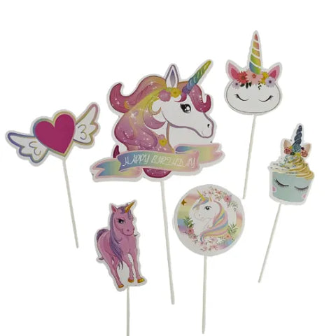 Wish UNICORN cake topper set (6 piece)