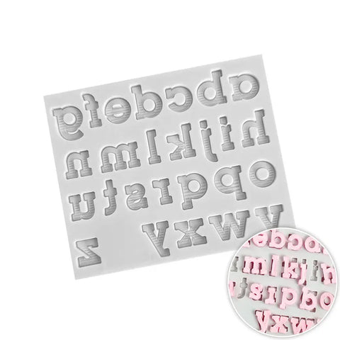 Serif Lowercase Alphabet Silicone Mould