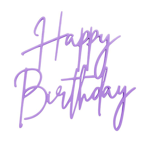 Sweet Cartel Happy Birthday cupcake charm - Purple
