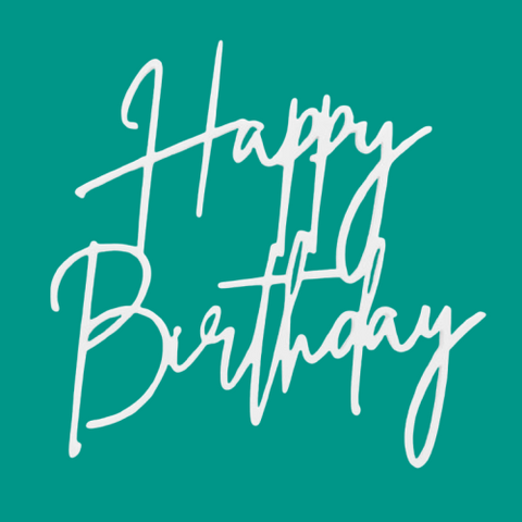 Sweet Cartel Happy Birthday cupcake charm - White