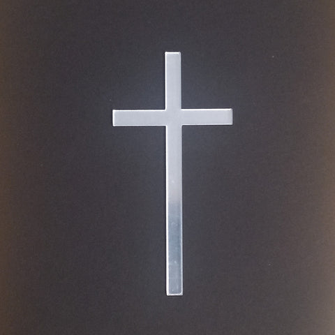 Acrylic Mirror Silver Cross 10cm