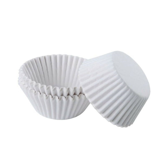 White Tiny Cupcake Cups – 48 pack