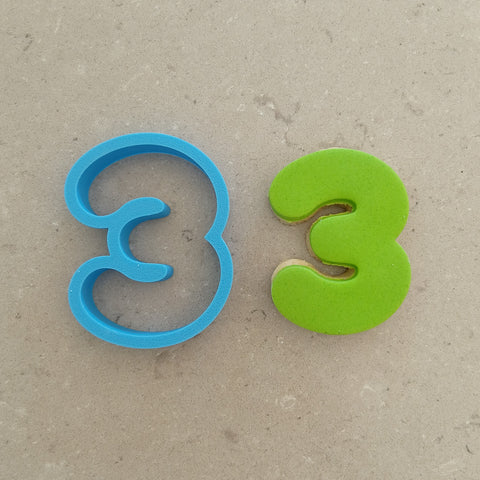 Round Number cookie / biscuit cutter 8cm