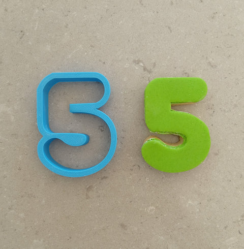 Round Number cookie / biscuit cutter 8cm