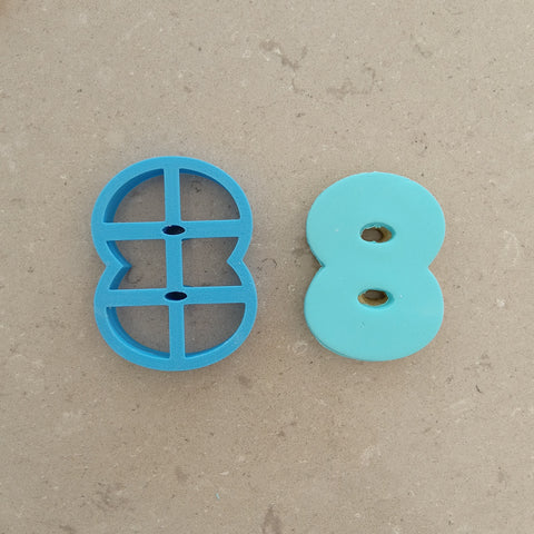 Round Number cookie / biscuit cutter 8cm