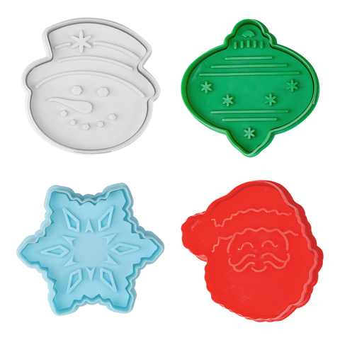 R&M Christmas plunger cutter & embosser (set of 4)