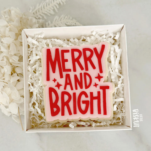 Little Biskut Merry and Bright debosser & cutter set
