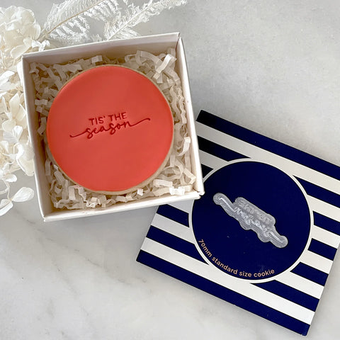 Little Biskut TIS THE SEASON Tiny Text Stamp Embosser