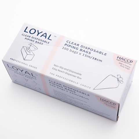 Loyal Clear Disposable 38cm / 15 inch Piping Bags (Pack of 100)