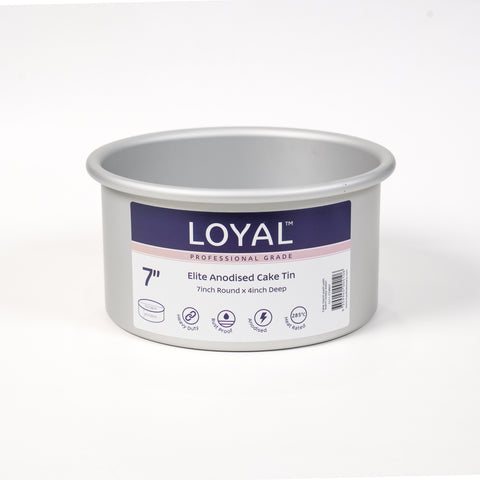 Loyal Elite Anodised Round 4 inch Deep Cake Tin - 7 inch (18cm)