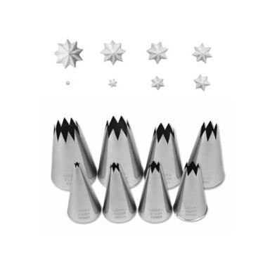 Loyal Open Star Pastry / Piping Tip set (8 piece)