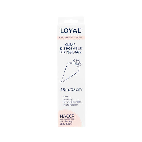 Loyal Clear Disposable Piping Bags 38cm / 15 inch - 10 pack