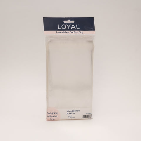 Loyal Resealable Cookie Bags 120 x 180mm - 100 pack
