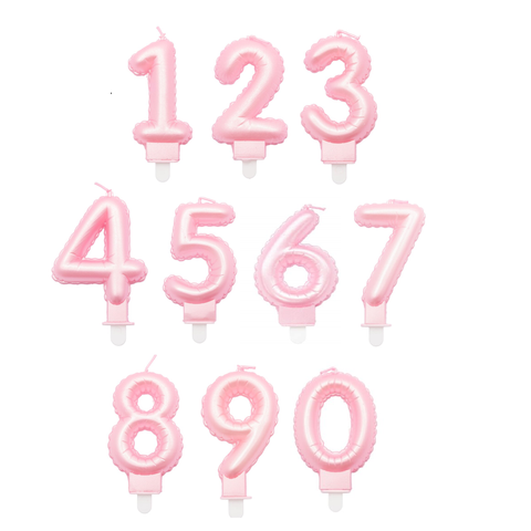 Loyal Pink Balloon Number Candle