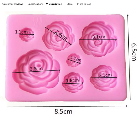 Assorted Rose Silicone Mould