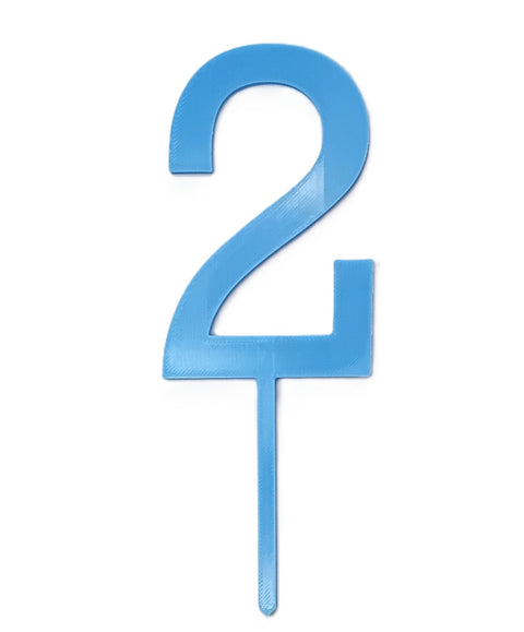 Blue Number cake topper