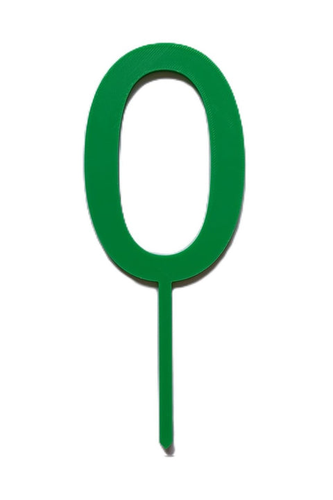 Green Number cake topper