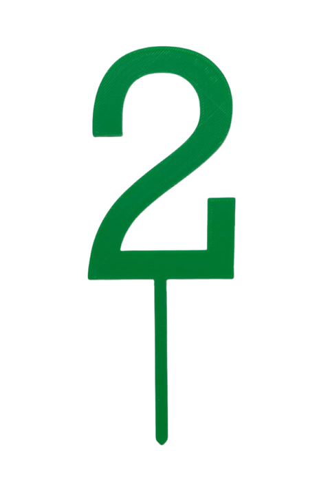 Green Number cake topper