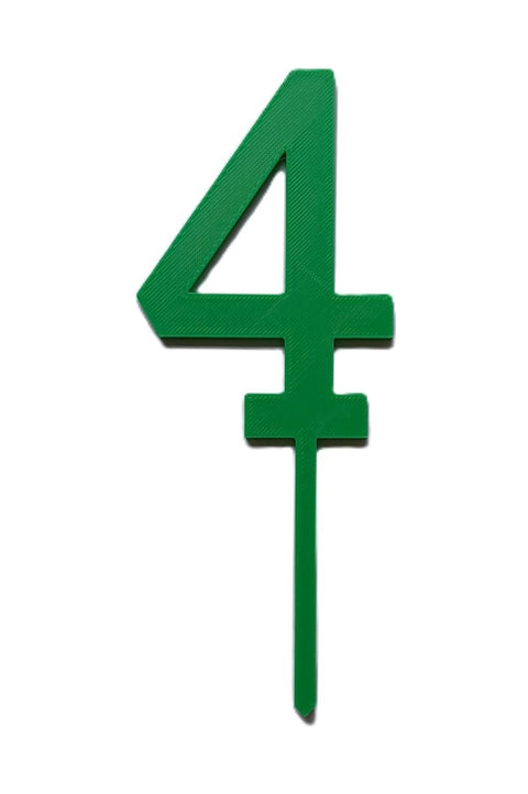 Green Number cake topper
