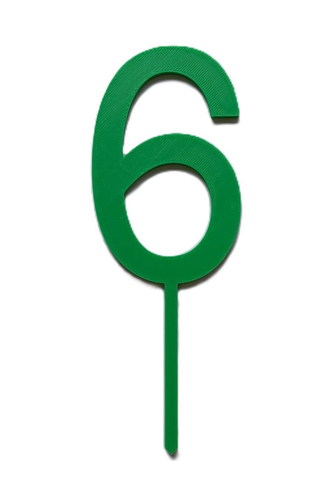 Green Number cake topper