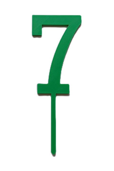 Green Number cake topper