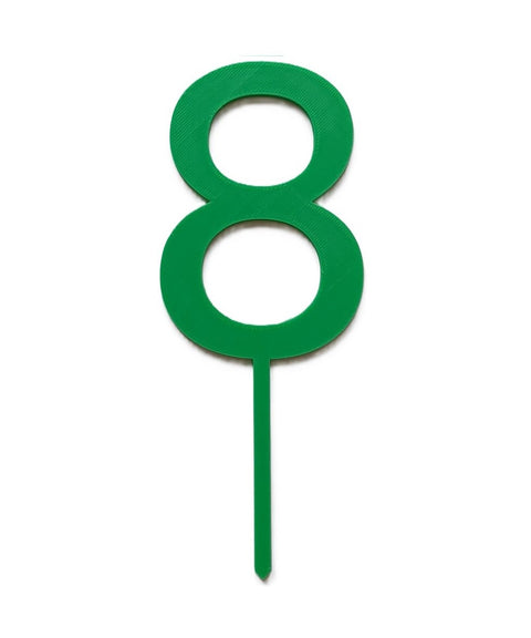 Green Number cake topper