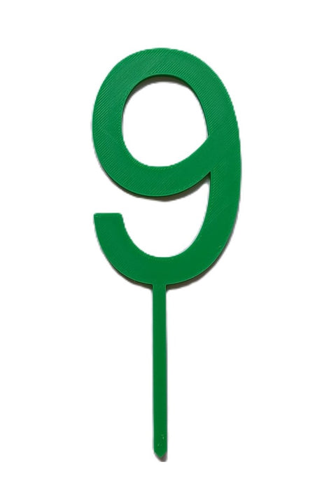 Green Number cake topper