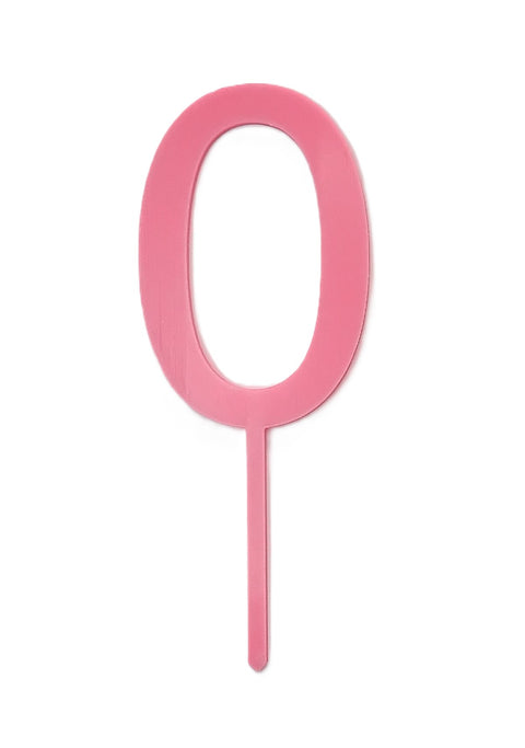 Pink Number cake topper