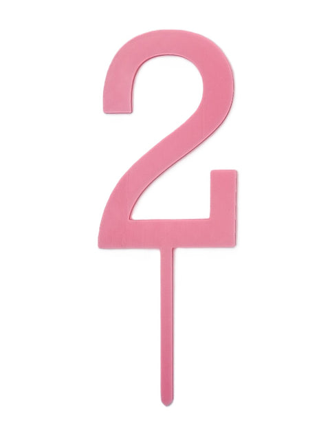 Pink Number cake topper