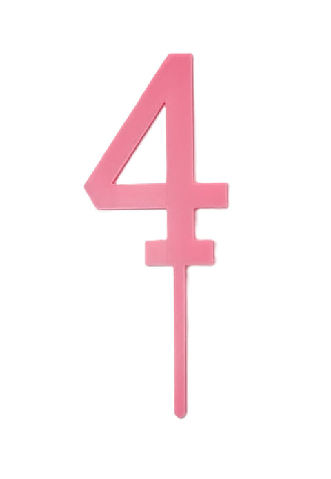 Pink Number cake topper
