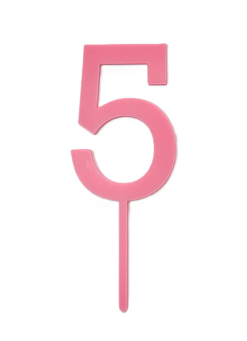 Pink Number cake topper