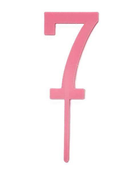 Pink Number cake topper