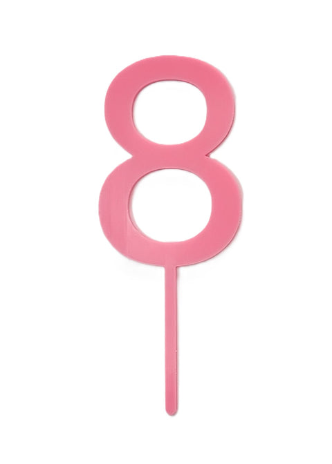 Pink Number cake topper
