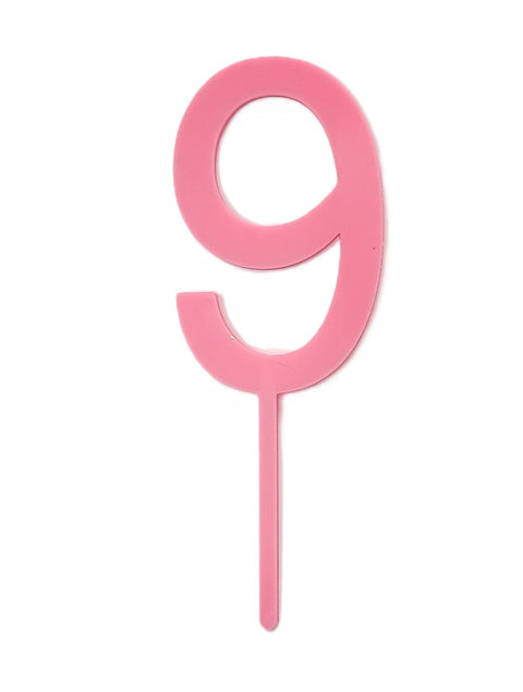 Pink Number cake topper