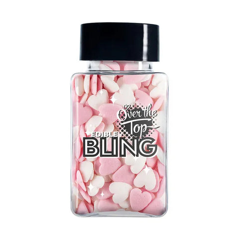 Over the Top Bling Pink & White Hearts 55g