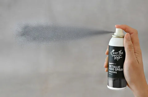 Over the Top Metallic GRAPHITE edible spray 48g