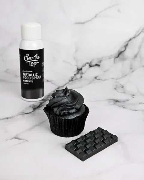 Over the Top Metallic GRAPHITE edible spray 48g