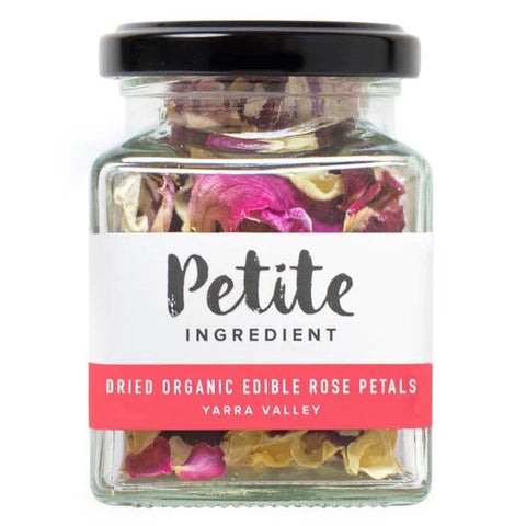 Petite ingredient dried edible rose petals